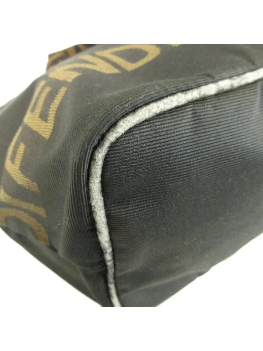 Fendi Vintage Mini Tote Bag Nylon Logo Black